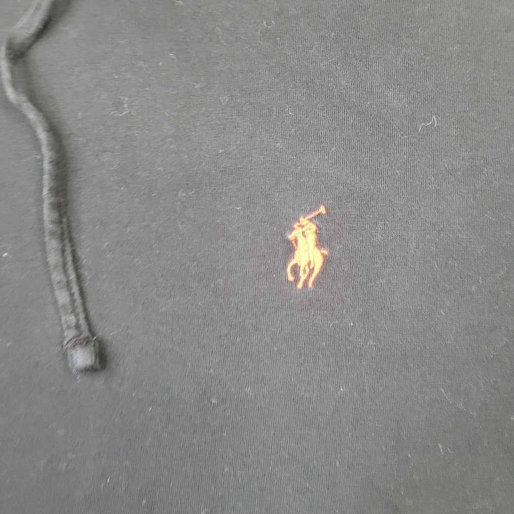 Polo Ralph Lauren Hoodie Shirt Mens Large Black Pullover Drawstring Lightweight‎